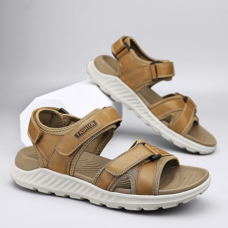 Outdoor Leisure Chunky Bottom Sewing Breathable Hollow MEN SANDALS - Tophatter Daily Deals