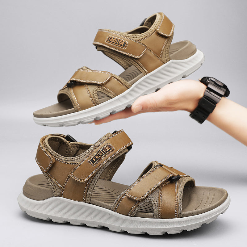 Outdoor Leisure Chunky Bottom Sewing Breathable Hollow MEN SANDALS - Tophatter Daily Deals