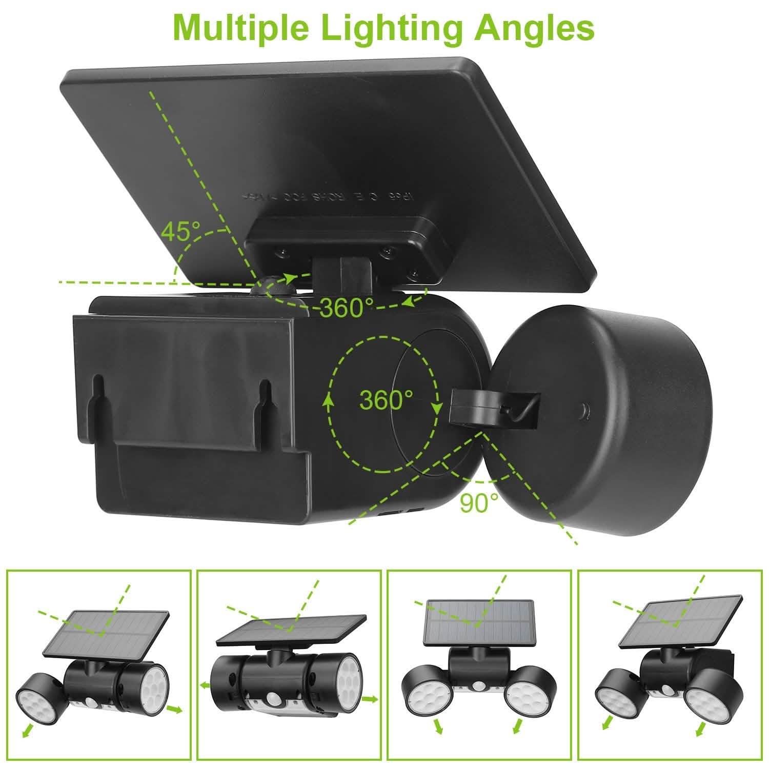 Outdoor PIR Motion Sensor Dusk To Dawn Solar Wall Lamps IP65 Waterproof Outdoor Lighting - Tophatter Daily Deals