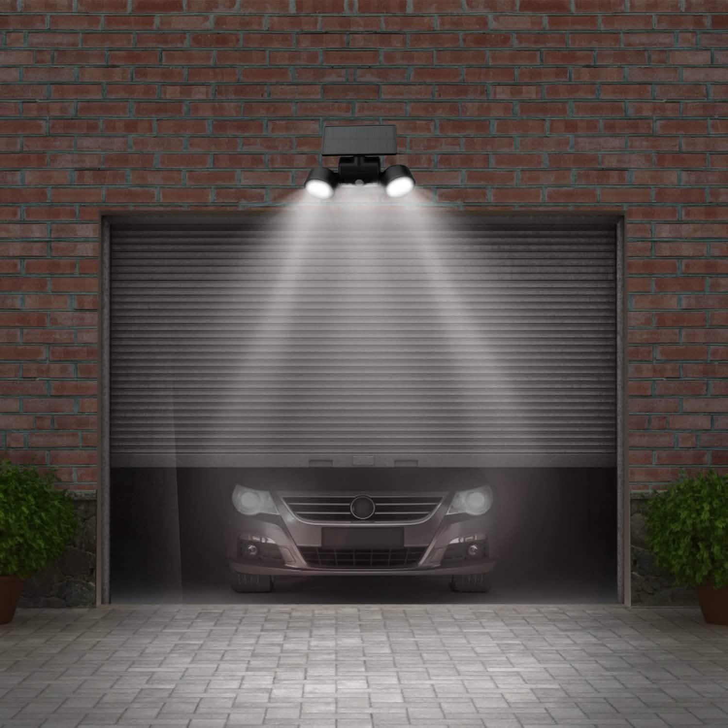 Outdoor PIR Motion Sensor Dusk To Dawn Solar Wall Lamps IP65 Waterproof Outdoor Lighting - Tophatter Daily Deals