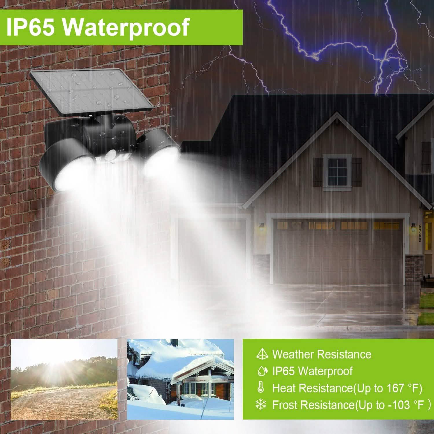 Outdoor PIR Motion Sensor Dusk To Dawn Solar Wall Lamps IP65 Waterproof Outdoor Lighting - Tophatter Daily Deals