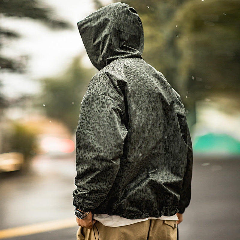Outdoor Raindrop Camouflage Hooded Jacket Men's Clothing - Tophatter Daily Deals