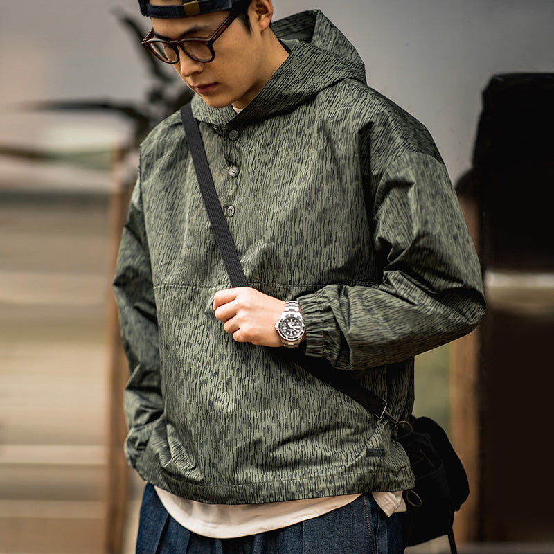 Outdoor Raindrop Camouflage Hooded Jacket Men's Clothing - Tophatter Daily Deals