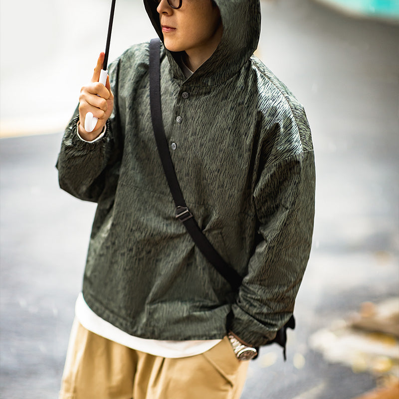 Outdoor Raindrop Camouflage Hooded Jacket Men's Clothing - Tophatter Daily Deals