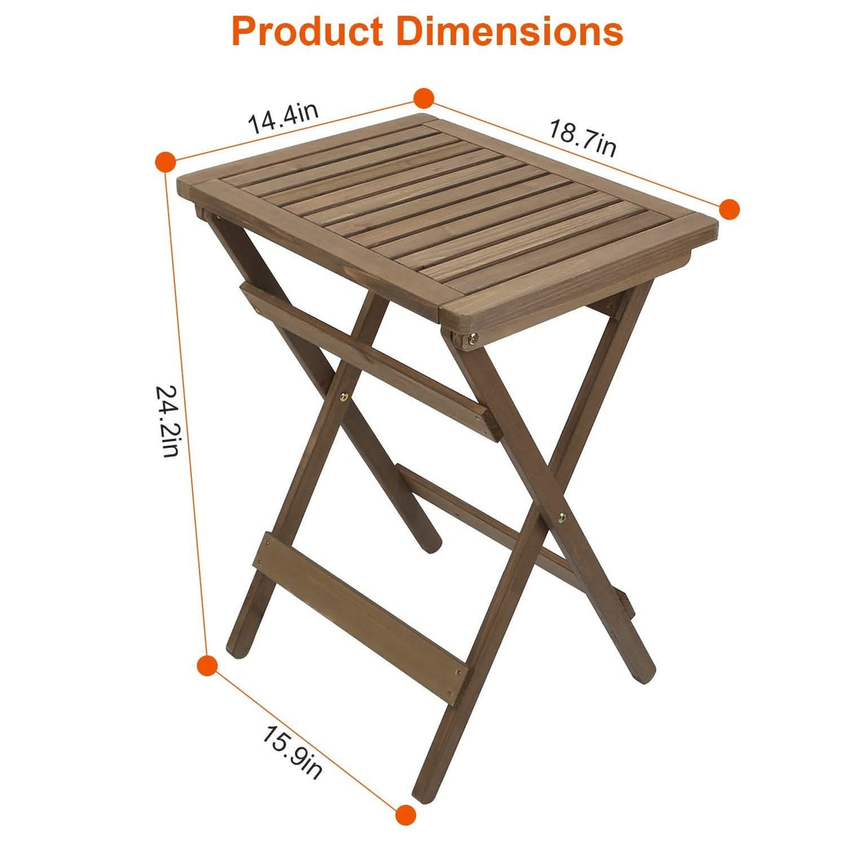 Outdoor Side Table Portable Folding Table Furniture & Decor - Tophatter Daily Deals