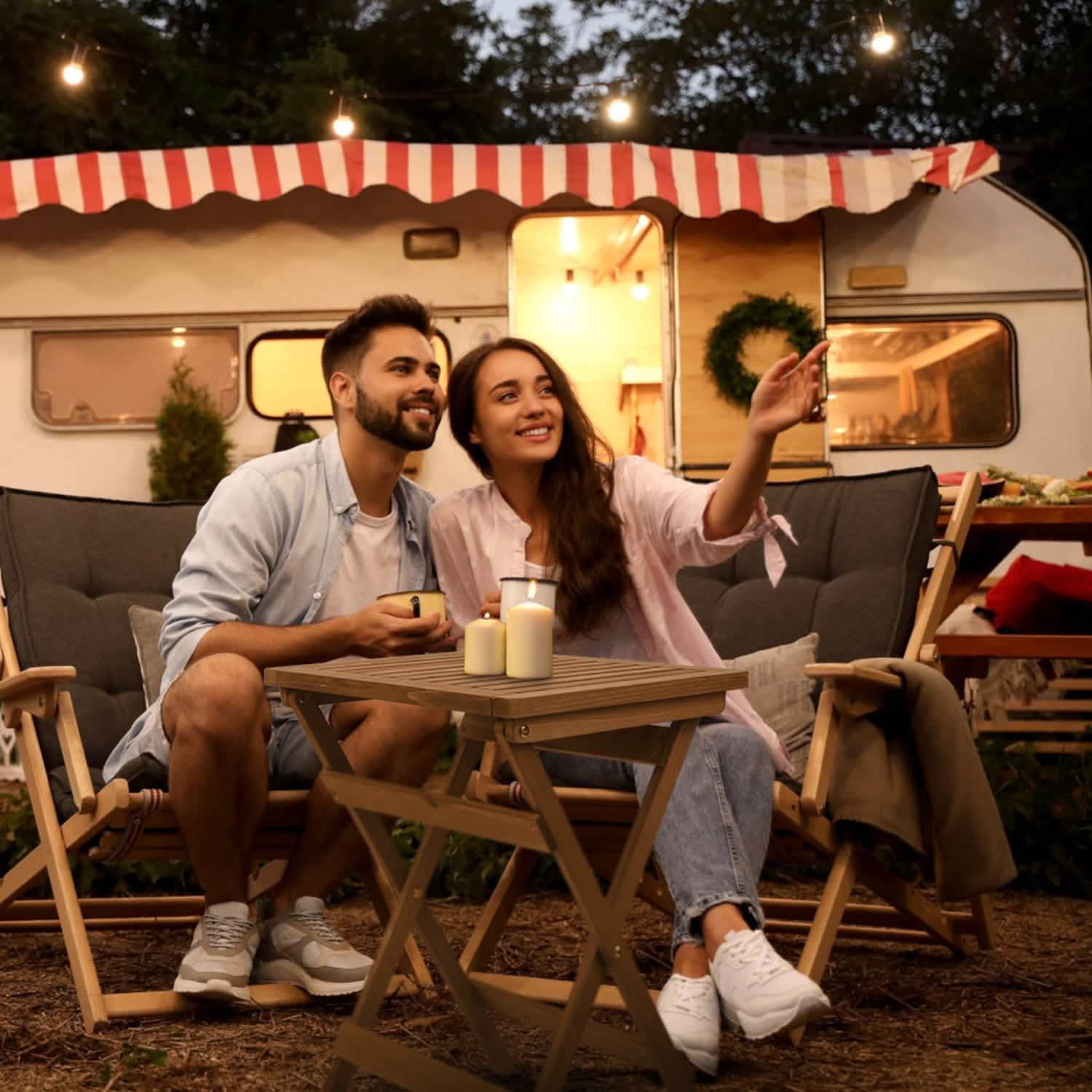 Outdoor Side Table Portable Folding Table Furniture & Decor - Tophatter Daily Deals
