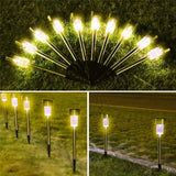 Outdoor Solar LED Solar Lights and Garden LED Lamps Warm White Solar Outdoor Lights - Tophatter Daily Deals