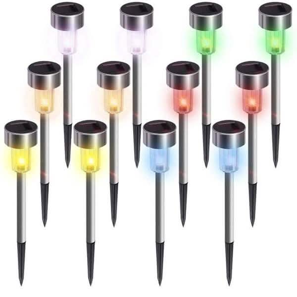 Outdoor Solar LED Solar Lights and Garden LED Lamps Solar Outdoor Lights - Tophatter Daily Deals