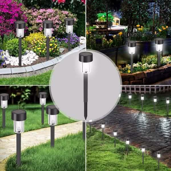 Outdoor Solar LED Solar Lights and Garden LED Lamps Solar Outdoor Lights - Tophatter Daily Deals
