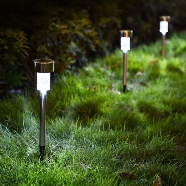 Outdoor Solar LED Solar Lights and Garden LED Lamps Solar Outdoor Lights - Tophatter Daily Deals