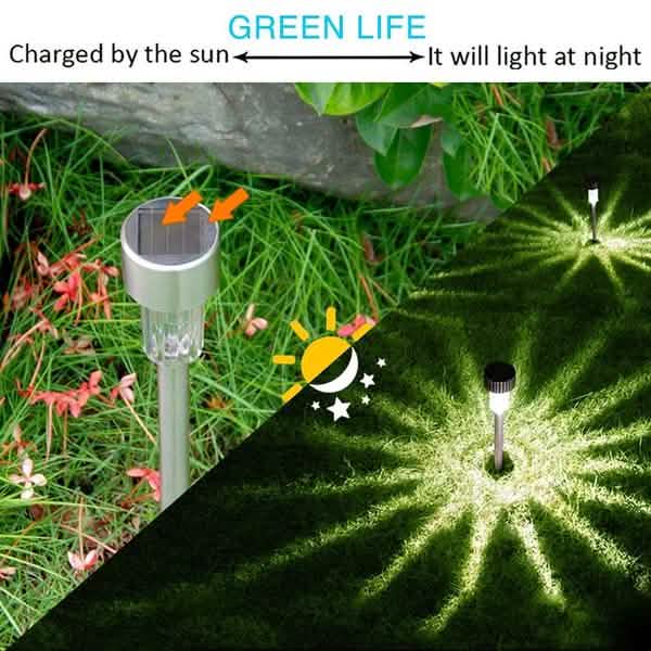 Outdoor Solar LED Solar Lights and Garden LED Lamps Solar Outdoor Lights - Tophatter Daily Deals
