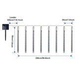 Outdoor Solar Meteor Christmas String Lights LED String Lights - Tophatter Daily Deals