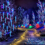 Outdoor Solar Meteor Christmas String Lights LED String Lights - Tophatter Daily Deals