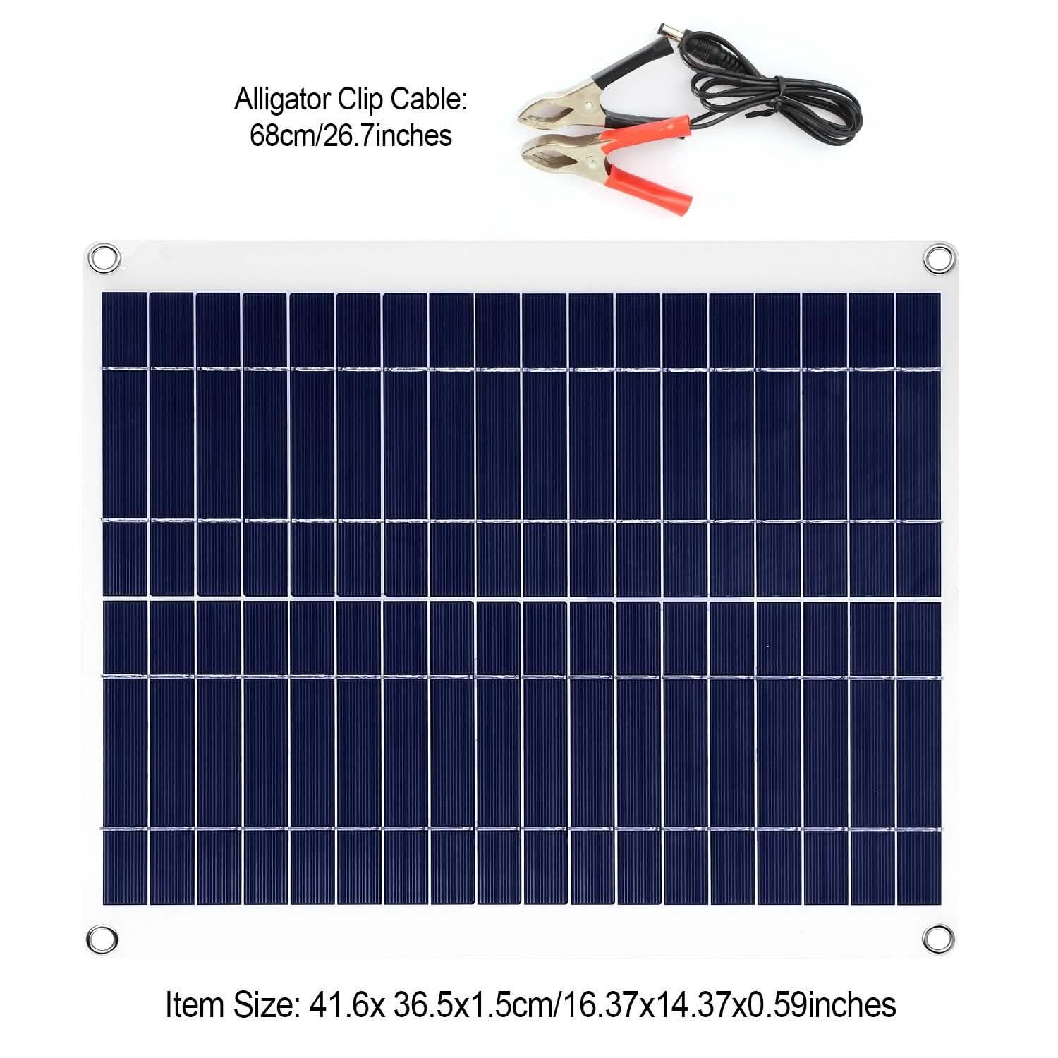 Outdoor Solar Panel 12V 25W Car Battery Charger Automotive - Tophatter Daily Deals