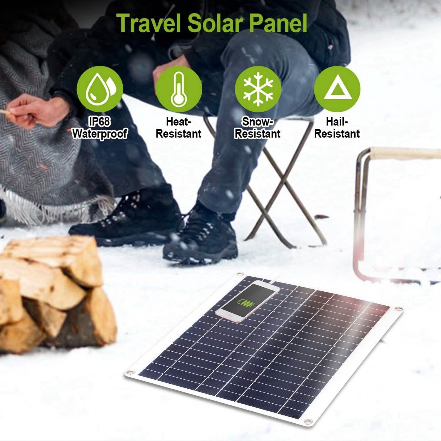 Outdoor Solar Panel 12V 25W Car Battery Charger Automotive - Tophatter Daily Deals