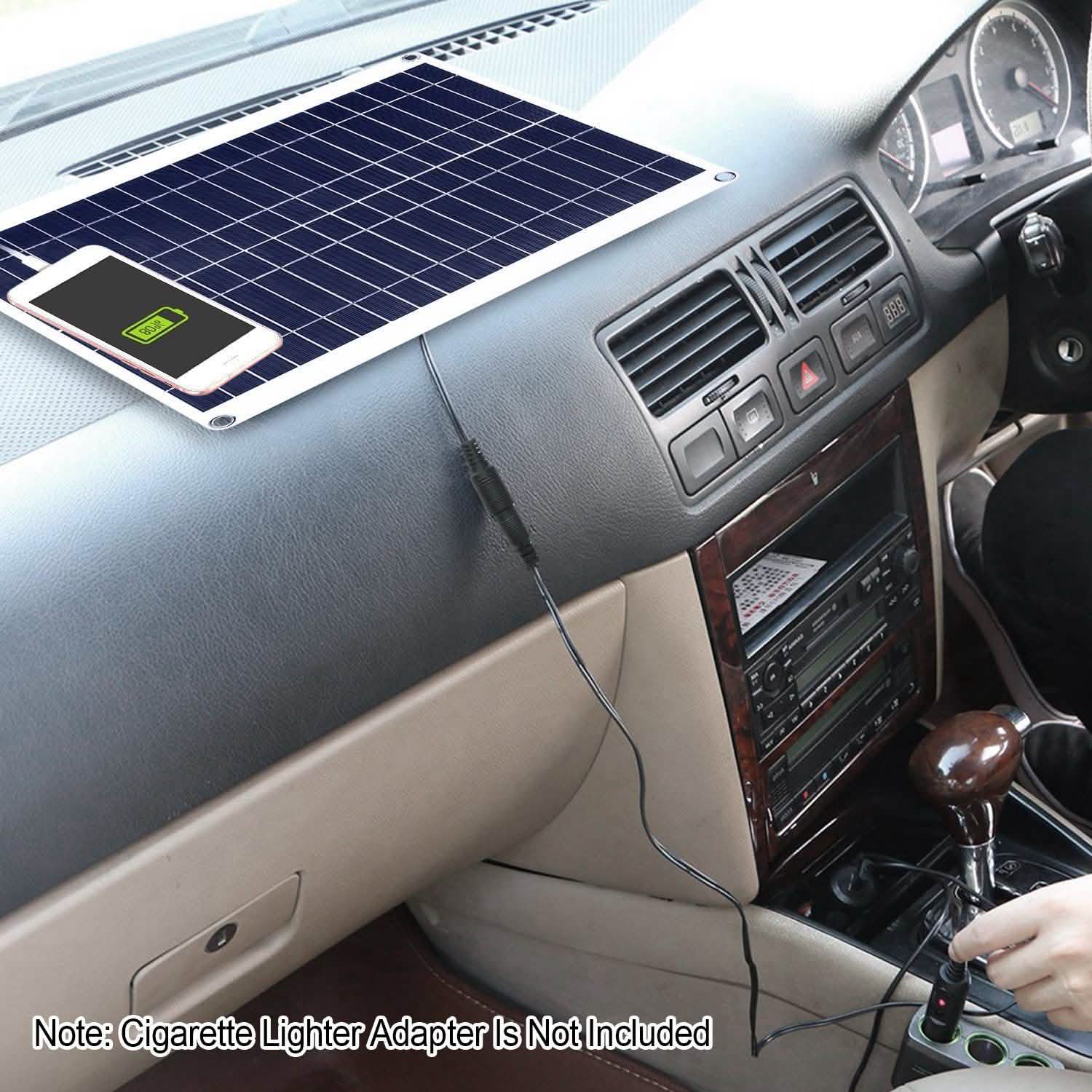 Outdoor Solar Panel 12V 25W Car Battery Charger Automotive - Tophatter Daily Deals