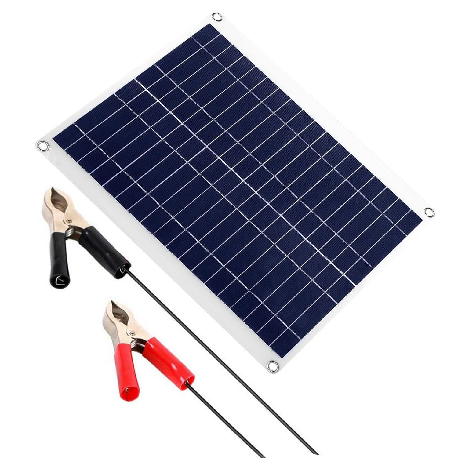 Outdoor Solar Panel 12V 25W Car Battery Charger Automotive - Tophatter Daily Deals