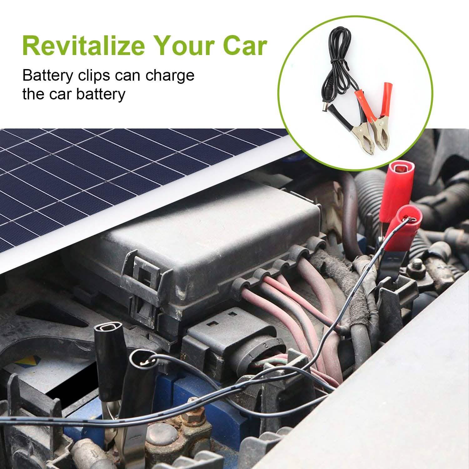 Outdoor Solar Panel 12V 25W Car Battery Charger Automotive - Tophatter Daily Deals