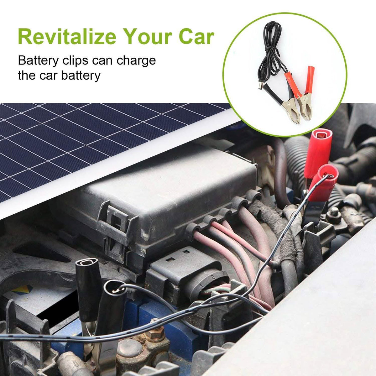 Outdoor Solar Panel 12V 25W Car Battery Charger Automotive - Tophatter Daily Deals