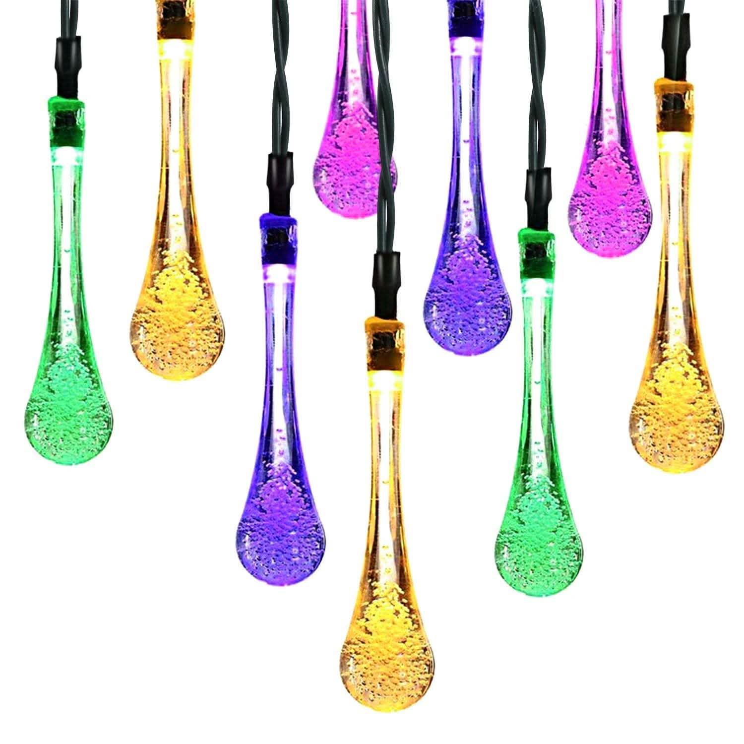 Outdoor Solar String Lights Colorful String & Fairy Lights - Tophatter Daily Deals