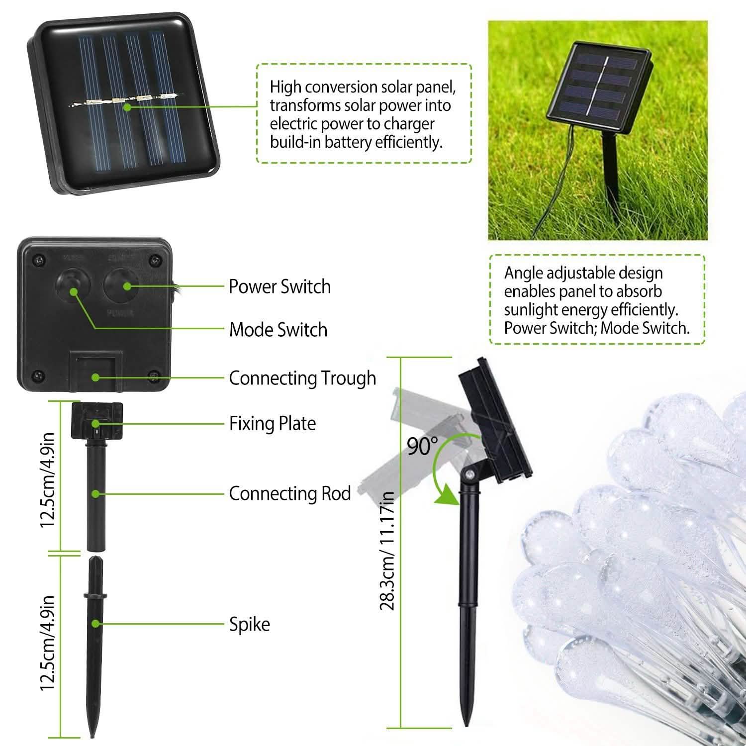 Outdoor Solar String Lights String & Fairy Lights - Tophatter Daily Deals