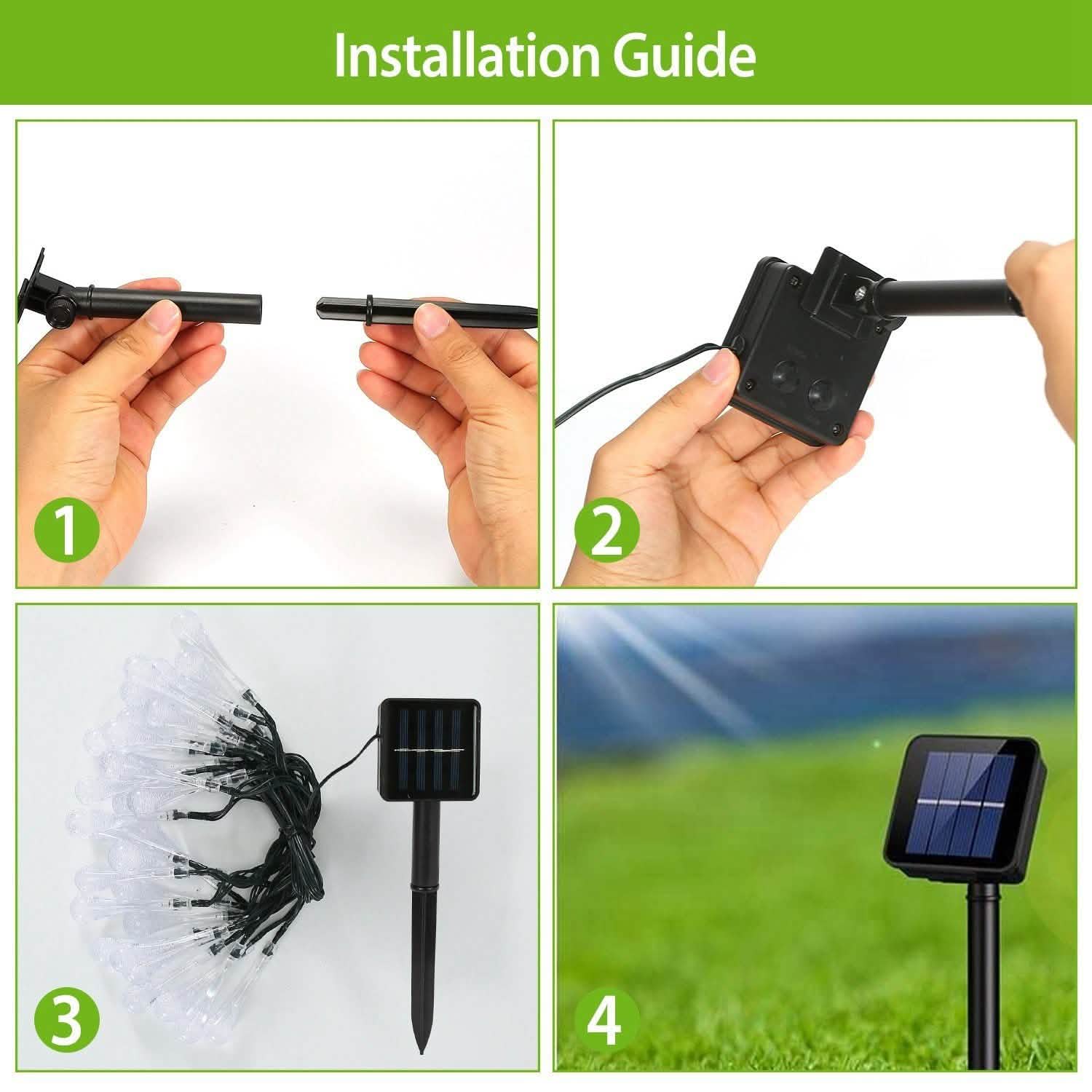 Outdoor Solar String Lights String & Fairy Lights - Tophatter Daily Deals