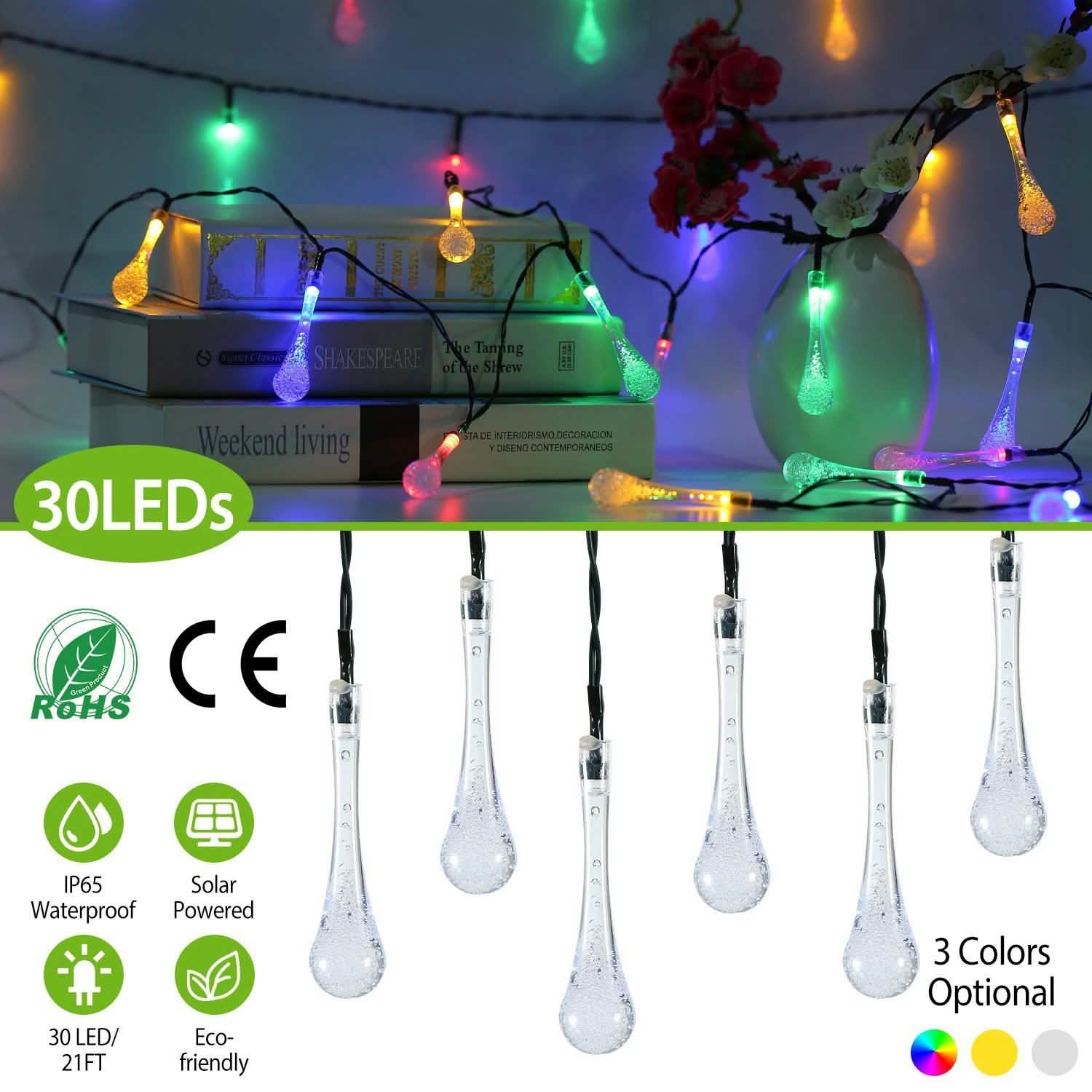 Outdoor Solar String Lights String & Fairy Lights - Tophatter Daily Deals