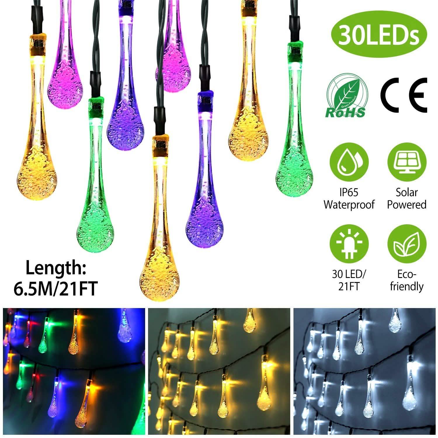 Outdoor Solar String Lights String & Fairy Lights - Tophatter Daily Deals