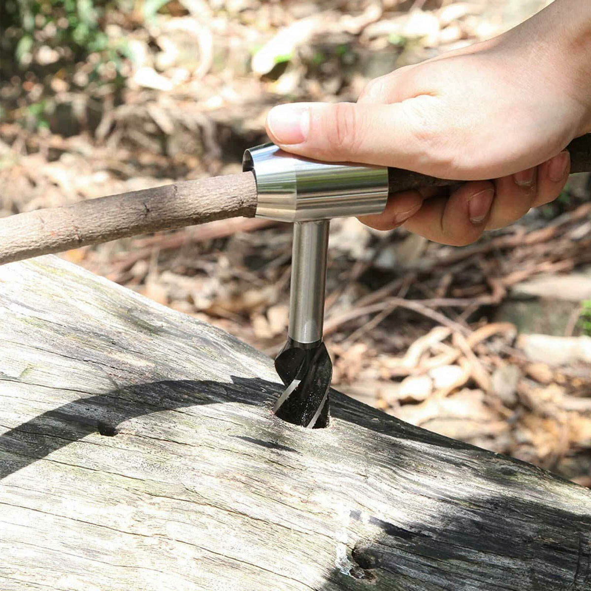 Outdoor Survival Tools for Bushcraft Hand Auger Outdoor Recreation - Tophatter Daily Deals