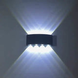 Outdoor Waterproof Wall Light Black Cool White Outdoor Lighting - Tophatter Daily Deals