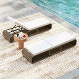 7-Position Adjustable PE Rattan Outdoor Chaise Lounge Chair Garden & Patio - Tophatter Daily Deals