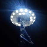 Solar Flagpole Light LED Topper Bright 700 Lumens Overnight - Tophatter Daily Deals