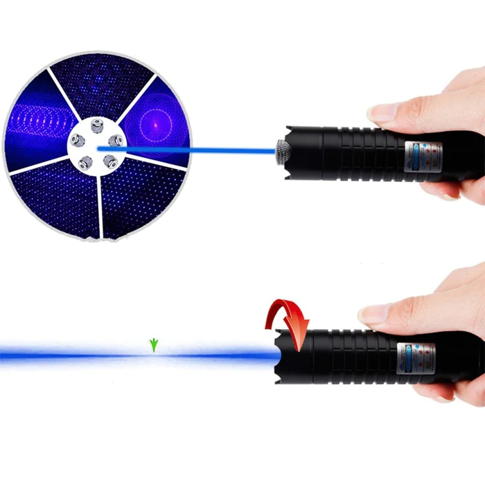 Blue Laser Torch 450Nm Tactical Flashlight Survival Gear - Tophatter Daily Deals