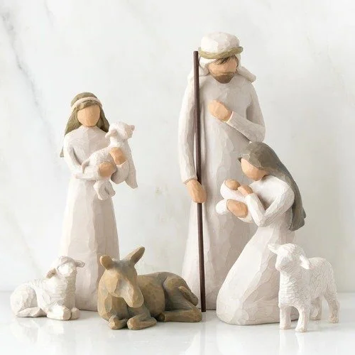 Nativity Set 20 Piece Barn Wood Creche Rustic Christmas - Tophatter Daily Deals
