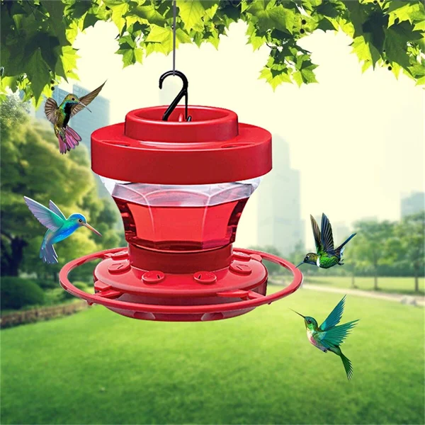 Hummingbird Feeder Hanging Bee Proof With Perch 16oz - Tophatter Daily Deals