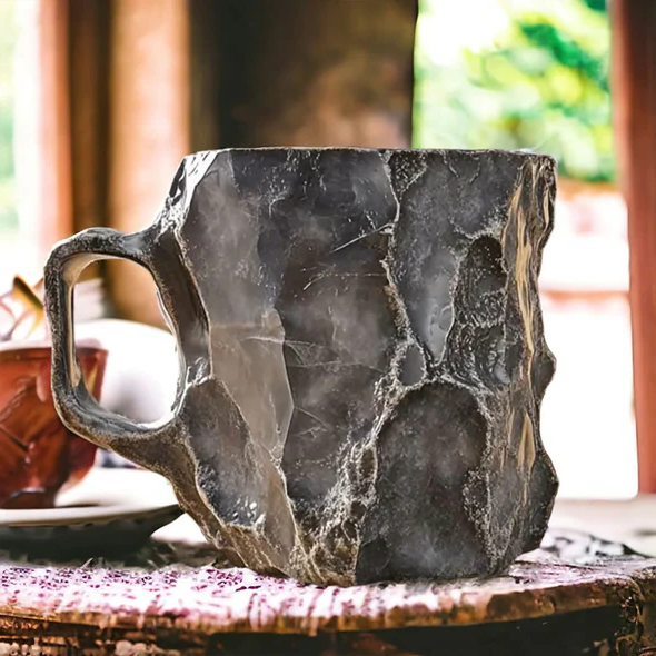 Crystal Coffee Mug Mineral Design Elegant Gift Durable Gray - Tophatter Daily Deals