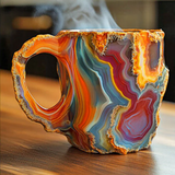 Crystal Coffee Mug Mineral Design Elegant Gift Durable Red - Tophatter Daily Deals