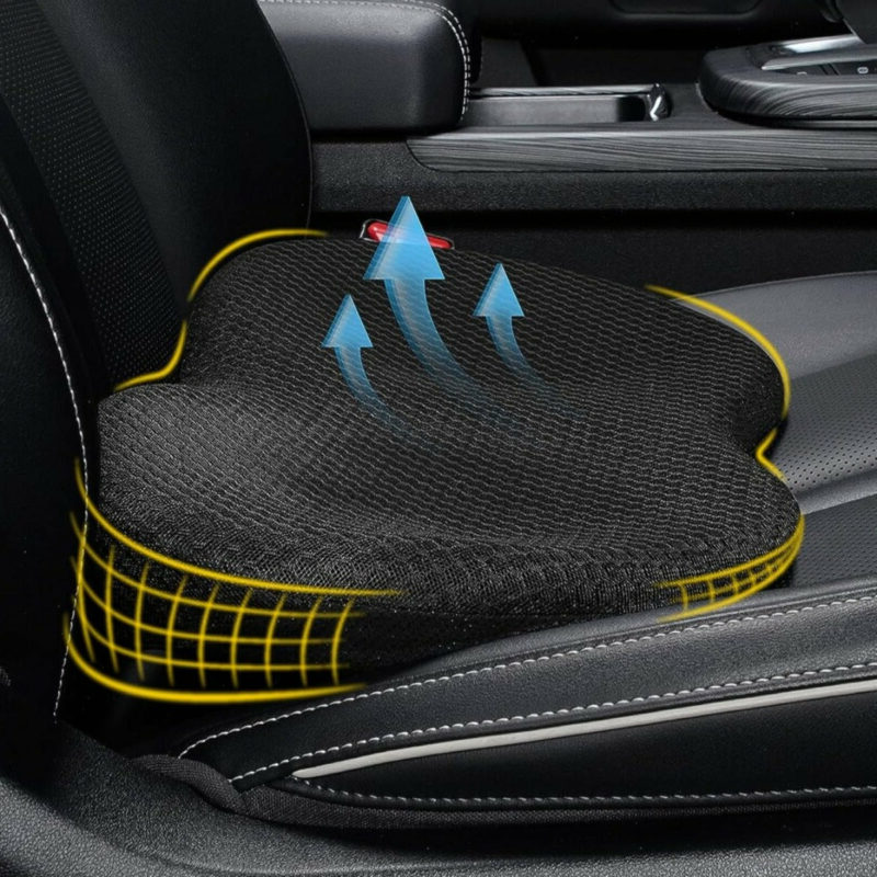 Car Seat Cushion Height Boosting Pad For Shorter Drivers Black - Tophatter Daily Deals