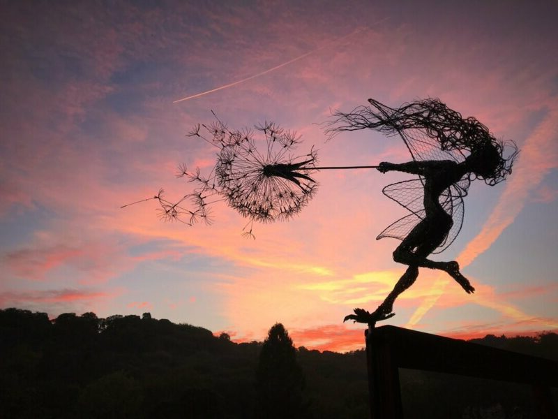 Garden Sculpture Metal Fairy Stake Cottage Fall 2025 Accent Whimsy's Pride - Tophatter Daily Deals