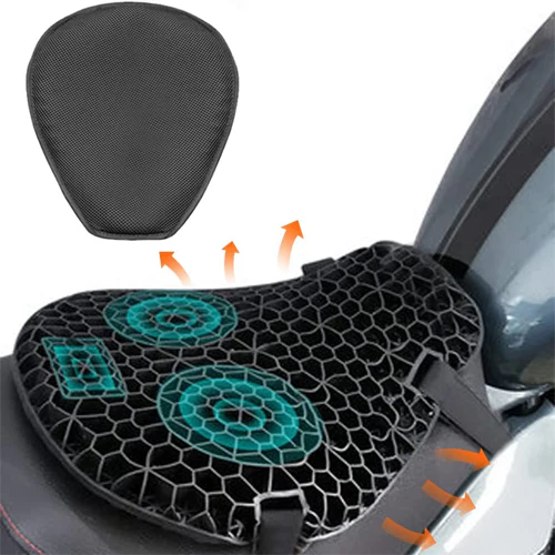 Motorcycle Gel Seat Pad Honeycomb Petal Design Long Ride - Tophatter Daily Deals