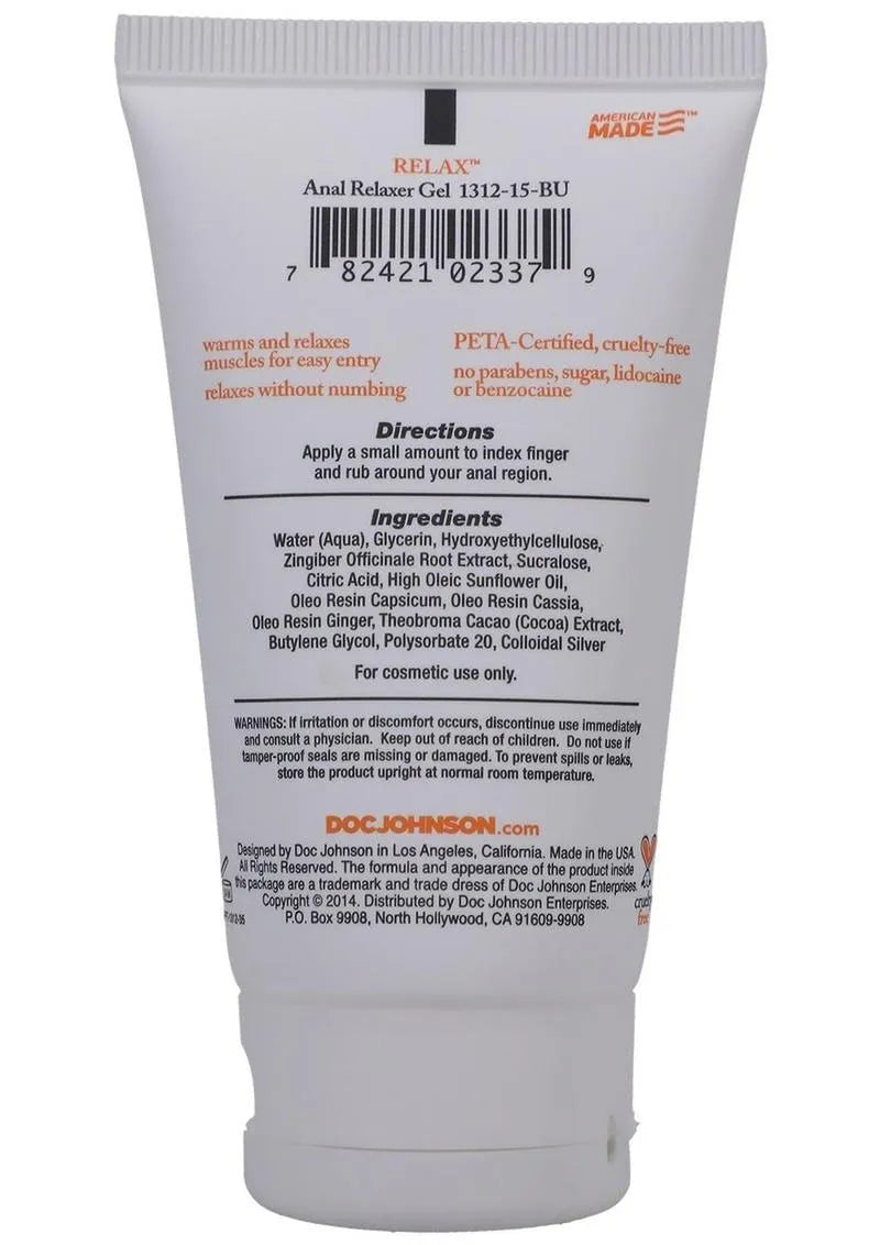 Relax Anal Relaxer – Water-Based 2 Oz Anal Relaxer > Lube > Anal - Tophatter Daily Deals