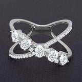 Oval Design Mini X Ring Rings - Tophatter Daily Deals