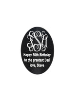 Custom Cane Engraving - Oval Black Anodized Aluminum Walking Cane Engraving - Tophatter Daily Deals