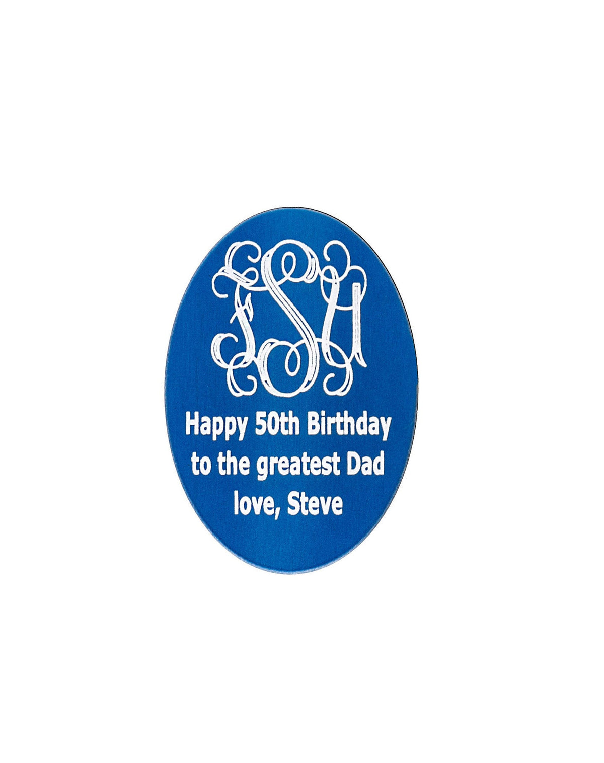 Custom Cane Engraving - Oval Blue Anodized Aluminum Walking Cane Engraving - Tophatter Daily Deals