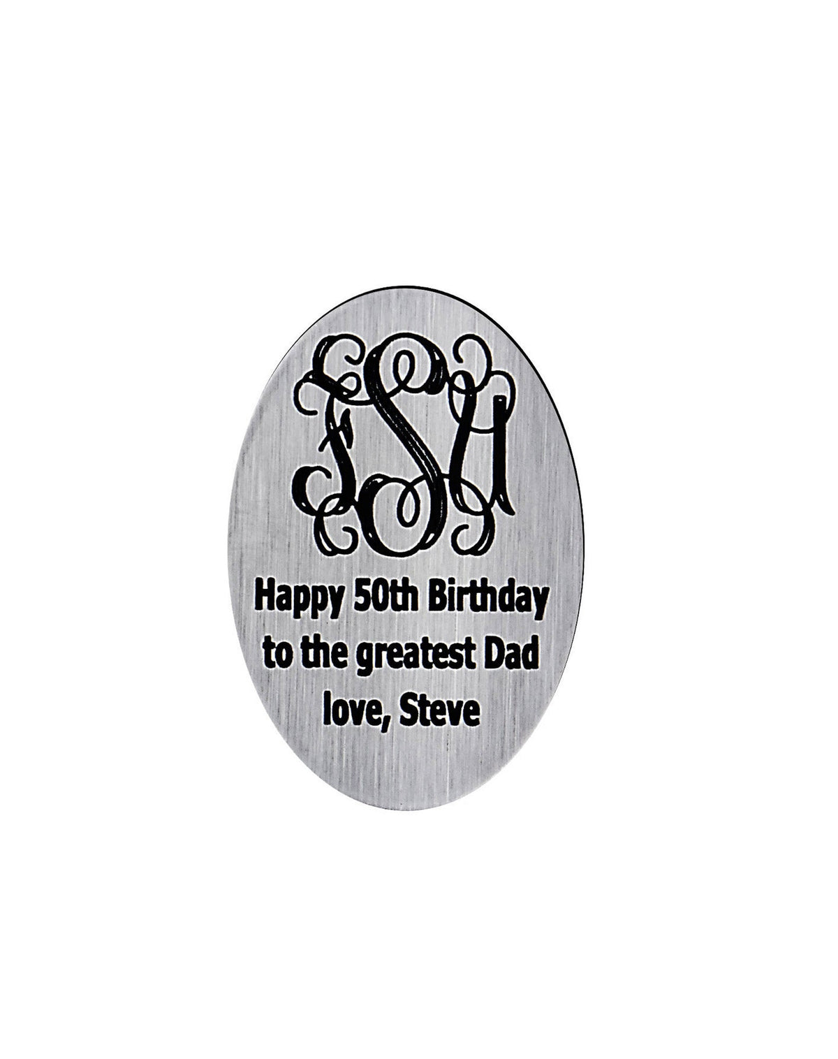 Custom Cane Engraving - Oval Stainless Steel Walking Cane Engraving - Tophatter Daily Deals