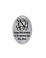 Custom Cane Engraving - Oval Stainless Steel Walking Cane Engraving - Tophatter Daily Deals