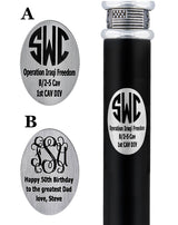 Custom Cane Engraving - Oval Stainless Steel Walking Cane Engraving - Tophatter Daily Deals