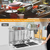 Over Sink Dish Drying Rack with Cutlery Holder Kitchen Storage - Tophatter Daily Deals