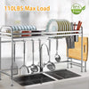 Over Sink Dish Drying Rack with Cutlery Holder Kitchen Storage - Tophatter Daily Deals