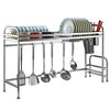 Over Sink Dish Drying Rack with Cutlery Holder Kitchen Storage - Tophatter Daily Deals